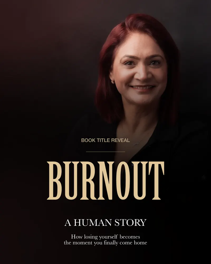 Kiran Mann featured in the title-reveal artwork for Burnout: A Human Story.